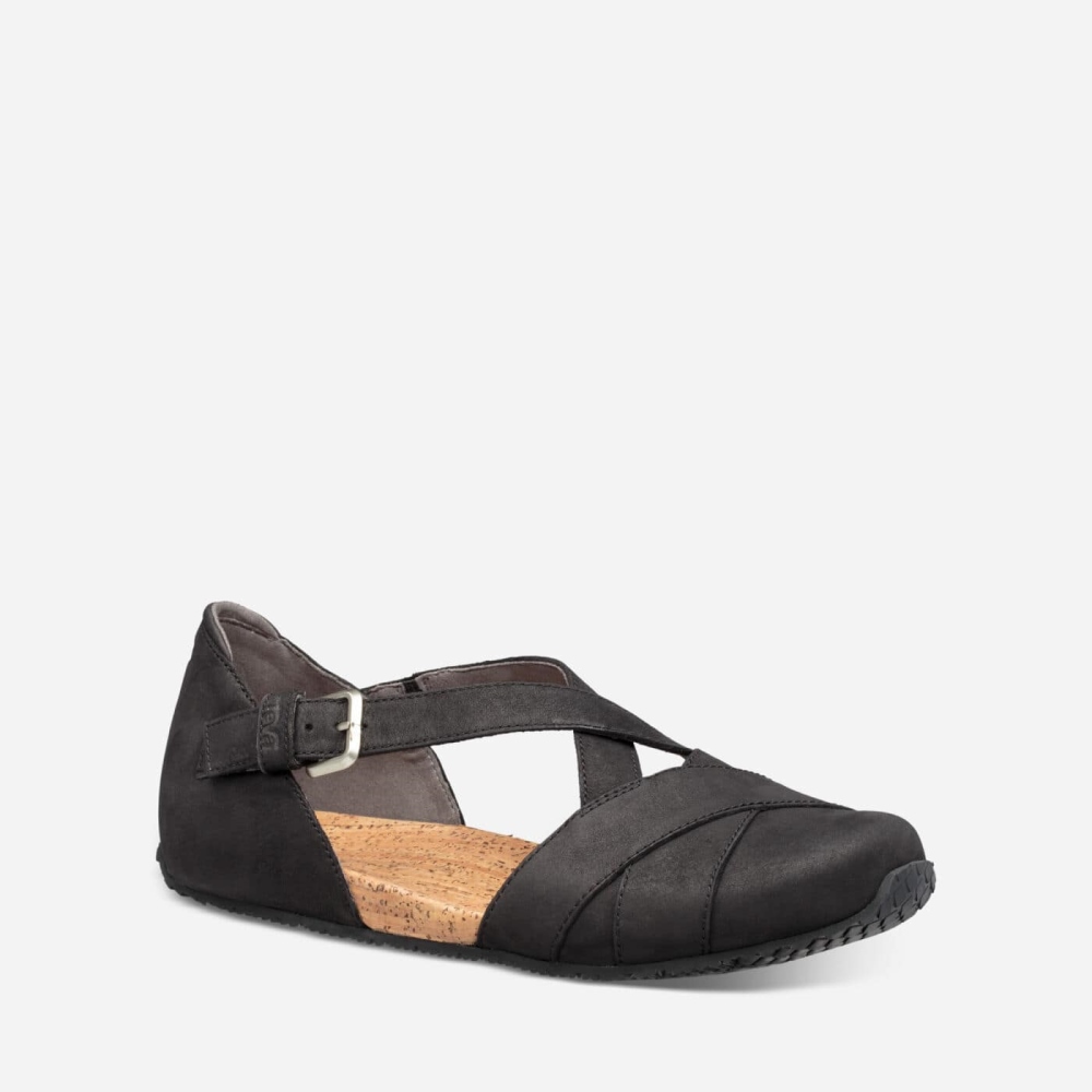 Teva Mahonia Mary Jane - Women's Teva Slip Ons - Black | India (ELKH65120)